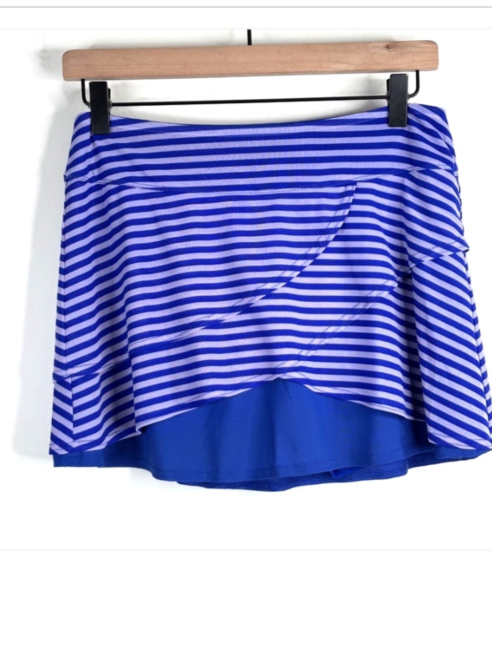 Title Nine Power Mesh Skort Skirt S Blue Stretch Shorts Tennis Golf Pickleball